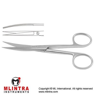 Operating Scissor Curved - Sharp/Sharp Stainless Steel, 14.5 cm - 5 3/4"